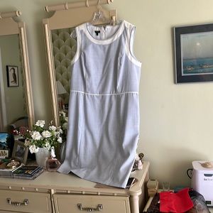 Beautiful lined pale blue cotton knee length dress